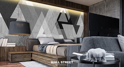 Фотообои в интерьере артикул Grayscale 36, GRAYSCALE, Wall street