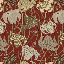 Коричневые обои с цветами Sirpi Missoni Home 3 M3A 10232