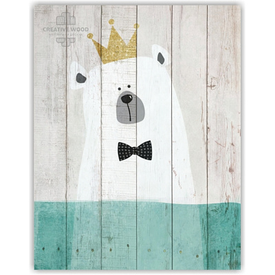 Картины KIDS - 2 Мишка с короной, KIDS, Creative Wood Картины KIDS - 2 Мишка с короной, KIDS, Creative Wood